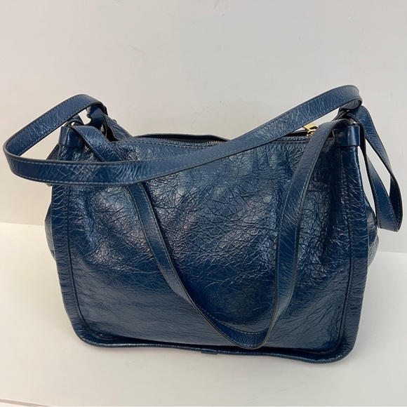 Marc Jacobs The Leather Tote Bag in Teal - Picture 8 of 9